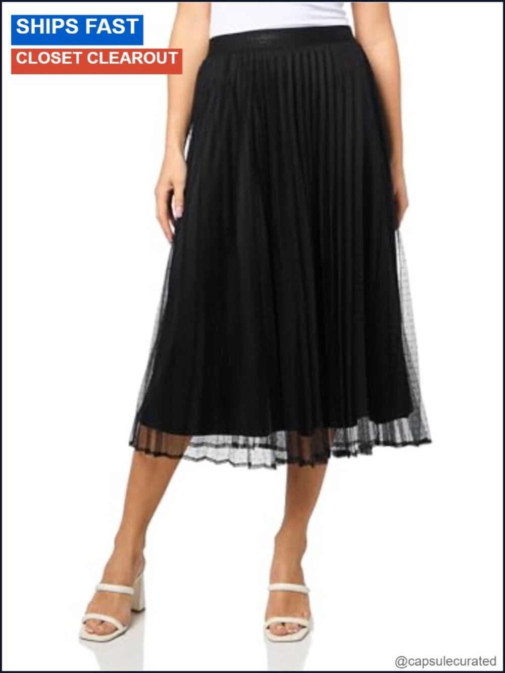 Mesh Lace Skirt Mid Rise Cotton Modal Spandex Casual Professional Travel